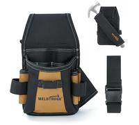 MELOTOUGH Electrical Tool Pouch with Belt, Small Tool Pouch, Construction,Hammer Loop,Taper Measure Holder,Khaki