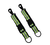 MELOTOUGH Firefighter Glove Strap | Glove Holder with Glove Leash Swivel Snap Hook,Reflective Hi-Vis Lime for Quick Access All Style Find in Melo Tough (2 sets Quick Release Buckle-Lime)