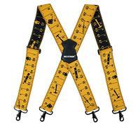 MELOTOUGH Men's Braces 5CM 2 Inch Wide Suspenders Full Elastic X Back Suspender with Snap Hooks for Trousers, Adjustable for Big and Tall, 3.8 CM
