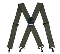 MELOTOUGH Men's Braces 5CM 2 Inch Wide Suspenders Full Elastic X Back Suspender with Snap Hooks for Trousers, Adjustable for Big and Tall, 3.8 CM