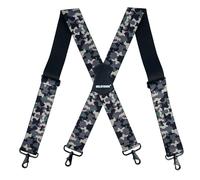 MELOTOUGH Men's Suspender 1.5/2 Inch Wide Suspenders Full Elastic X Back Suspender with Snap Hooks, Green Camo, 2 inch