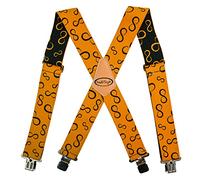 MELOTOUGH Men's Suspenders Fully Elastic 2 inch Wide X back Heavy Duty Work Suspenders, Black