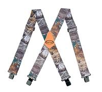 MELOTOUGH Men's Suspenders Fully Elastic 2 inch Wide X back Heavy Duty Work Suspenders, Camouflage