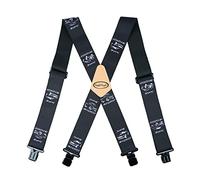 MELOTOUGH Men's Suspenders Fully Elastic 2 inch Wide X back Heavy Duty Work Suspenders, Classic Car, L