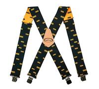 MELOTOUGH Men's Suspenders Fully Elastic 2 inch Wide X back Heavy Duty Work Suspenders, Snow Tree
