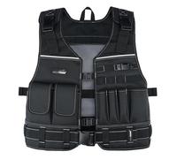 MELOTOUGH - Men's Tool Vest with Belt, Adjustable Multi-Pocket Vest with Reflective Strips for Electrician, Construction, Carpenter, HVAC (Black)