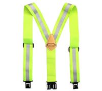 MELOTOUGH Perry Suspenders Belt Clip Suspenders for Men with Non-Metal End Clip Reflective Safety Suspenders, Lime Reflective, One Size