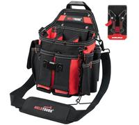 MELOTOUGH Professional Electrician Tool Pouch Bag with Shoulder Strap Tool Pouch with Belt Clip Quickly Attach and Release Tool Bag