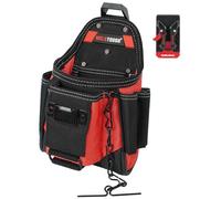 MELOTOUGH Small Electrician Tool Pouch for Tool Belt with Belt Clip Attachment 9 Pockets Tradesman Tool Bag Pouch with Tape Thong Tool Holster