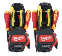 MELOTOUGH Small Tool Pouch Electrican Clip on Tool Pouch,Tool Belt Holster Mini Electrical Tool Holder with Sanp Clip Red Color 2 pcs