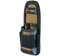 MELOTOUGH Small Tool Pouch Electrician Clip-on Belt Holster, Mini Electrical Knife Holder With Snap Clip - Brown