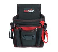 MELOTOUGH Small Tool Pouch, Electrician Tool Pouch, 13 Pockets, Red Nylon, Utility Holster Pouch