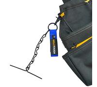 MELOTOUGH Tape Thong for Tool Belt Waist Electricians Tape Holder Chain with Keyring and Trigger snap Hook Blue Color 2 Pack