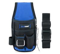 MELOTOUGH Tool Belt Pouch with Belt Clip, Small Utility Tool Pouches for Electrician, Carpenter, HVAC, Technician (Blue)