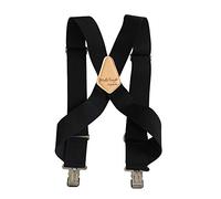 MELOTOUGH Tough Men's Black 2" Wide Trucker Style Suspenders, L-XL