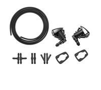 Meloyankoo Front Windshield Washer Nozzle Kit for 07-10 Lincoln MKX, 07-11 Ford Focus, 08-11 Ford Edge - Washer Jet and Fluid Hose with Connector Replaces OEM # 7T4Z-17603-A 8S4Z-17603-AA,8S4Z17603AA