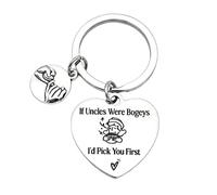 MELOYOLO Funny Uncle Keyring Gift from Niece Nephew | Special Uncle Birthday Presents | If Uncles Were Bogeys I’d Pick You First