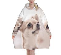 MELPHI Cute Chihuahua Print Blanket Hoodie Suitable For Valentine'S Day, Thanksgiving, Christmas, New Year And Other Cold Seasons.