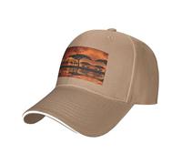 MELPHI Giraffe Under The Tree in Africa Print Casquette,Baseball Cap Adjustable for Outdoor Sports Hats Natural