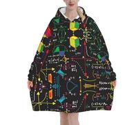 MELPHI Math Quiz Print Blanket Hoodie Suitable For Valentine'S Day, Thanksgiving, Christmas, New Year And Other Cold Seasons.