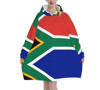MELPHI South Africa Flag Print Blanket Hoodie Suitable For Valentine'S Day, Thanksgiving, Christmas, New Year And Other Cold Seasons.