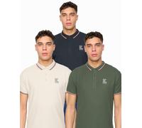 Duck And Cover Melports 3Pk Polo Shirts Men's Colour : Assorted