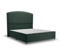 Melrose Bed Moss Green - Super King / No Storage / Dark Wood