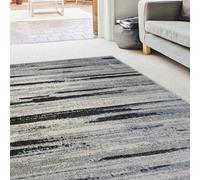 Melrose Chateau Soft Watercolour Grey Large Indoor Short Pile Rug 160/230