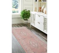Melrose Colorama Traditional Blush Medium Indoor Area Runner Rug 67/200Cm