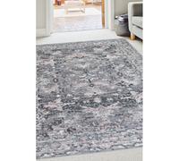 Melrose Colorama Traditional Charcoal X-Large Indoor Area Rug 200/290Cm