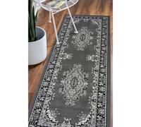 Melrose Colorama Traditional Design Grey Area Runner Rug 067/200Cm