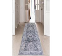 Melrose Colorama Traditional Design Grey/pink Indoor Runner Rug 067/200Cm