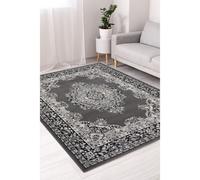 Melrose Colorama Traditional Design Grey Small Area Rug 080/150Cm