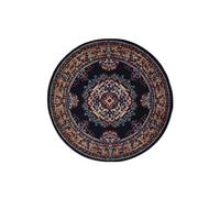 Melrose Colorama Traditional Design Navy Round Area Livingroom Rug 120Cm