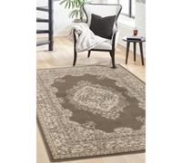 Melrose Colorama Traditional Taupe Small Area Indoor Rug 080/150Cm