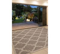 Melrose County Trellis New Natural Patterned Indoor Non-Slip Small Area Rug 060/110Cm