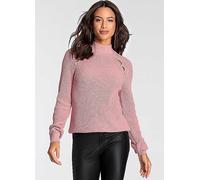Melrose Cut-Out Turtleneck Jumper Pink Marl
