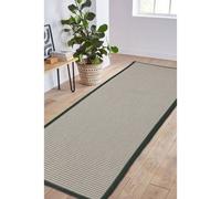 Melrose Eden Border Monochrome Indoor Outdoor Area Runner Rug 3mm Pile Height - 67/200Cm