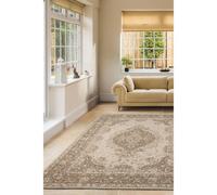 Melrose Eden Medallion Natural Coloured Medium Indoor Outdoor Area Rug 3mm Pile Height - 120/170Cm
