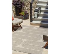 Melrose Eden Multi Patterned Natural Arc Design Indoor Outdoor 3mm Pile Height Large Area Rug - 160/230Cm