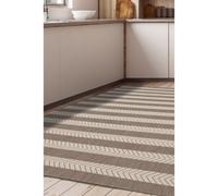 Melrose Eden Natural Stripe Design Pile Height 3mm Indoor Outdoor X-Large Area Rug - 200/290Cm