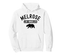 Melrose Los Angeles Retro Hollywood California La Brea Bear Pullover Hoodie
