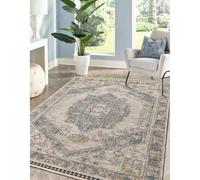 Melrose Mateo Traditional Vintage Look Blue Design Indoor Large Area Rug 160/230Cm