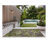 Melrose Modern Style Rugs Green Animal Print Non-Slip Indoor/outdoor Rug 200/285Cm