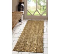 Melrose Modern Style Rugs Relay Natural Jute Runner Hardwearing Durable Indoor Style Area Living Room 10mm Pile Height - 60X180Cm