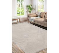 Melrose Solero Decorative Striped Natural Large Area Rug 160/230Cm