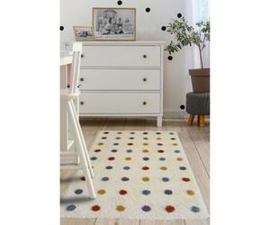 Melrose Spotty Multi Colour Shaggy High Pile Small Kids Area Indoor Rug 080/120Cm