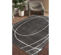 Melrose Squiggle Grey Coloured Large Area Indoor Rug 160/230Cm