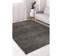 Melrose Super Soft Venus Shaggy Snuggly Plain Charcoal Area Rug 080/150Cm