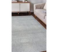 Melrose Super Soft Venus Shaggy Snuggly Plain Grey Area Rug 080/150Cm
